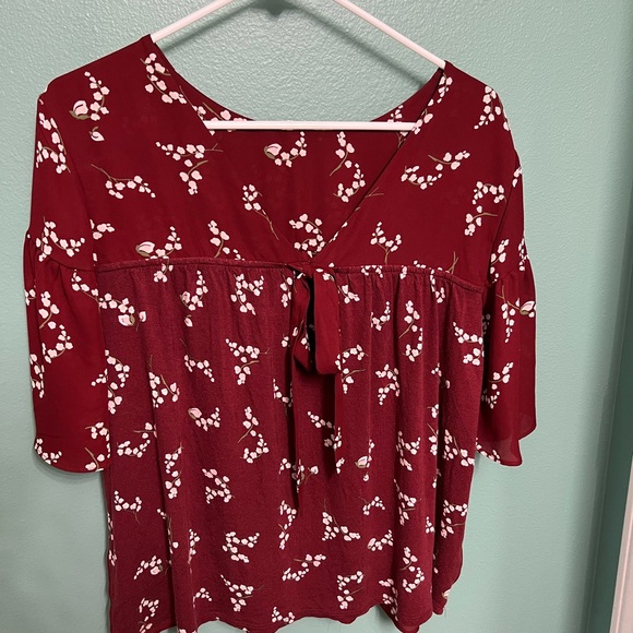LOFT Red Blouse - Picture 2 of 5